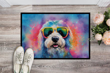 Load image into Gallery viewer, Old English Sheepdog Hippie Dawg Doormat - 18X27 Indoor / Outdoor Rug | Made in USA