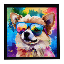 Load image into Gallery viewer, Pomeranian Hippie Dawg Framed Metal Print