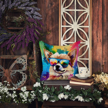 Load image into Gallery viewer, Pomeranian Hippie Dawg Throw Pillow - 14x14 Decorative Pillow – Art for Your Home &amp; Patio