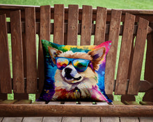 Load image into Gallery viewer, Pomeranian Hippie Dawg Throw Pillow - 14x14 Decorative Pillow – Art for Your Home &amp; Patio