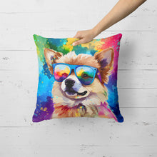 Load image into Gallery viewer, Pomeranian Hippie Dawg Fabric Decorative Pillow