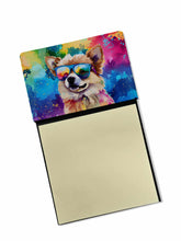 Load image into Gallery viewer, Pomeranian Hippie Dawg Sticky Note Holder- Refiilable Desk Accessory Note Pad