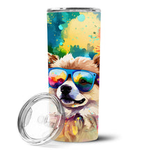 Load image into Gallery viewer, Pomeranian Hippie Dawg Stainless Steel Skinny Tumbler