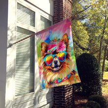 Load image into Gallery viewer, Pomeranian Hippie Dawg House Flag