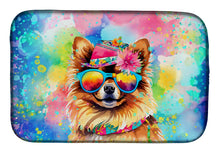 Load image into Gallery viewer, Pomeranian Hippie Dawg Dish Drying Mat