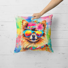 Load image into Gallery viewer, Pomeranian Hippie Dawg Fabric Decorative Pillow