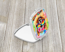 Load image into Gallery viewer, Pomeranian Hippie Dawg Compact Mirror – Stylish Purse Mirror with Artistic Covers