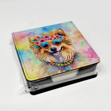Load image into Gallery viewer, Pomeranian Hippie Dawg PU Leather Note Paper Holder