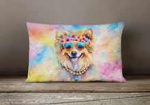 Load image into Gallery viewer, Pomeranian Hippie Dawg Fabric Decorative Pillow