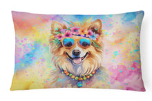 Load image into Gallery viewer, Pomeranian Hippie Dawg Fabric Decorative Pillow