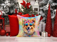 Load image into Gallery viewer, Pomeranian Hippie Dawg Throw Pillow - 14x14 Decorative Pillow – Art for Your Home &amp; Patio