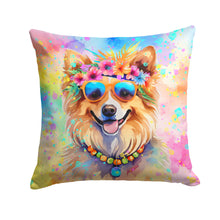 Load image into Gallery viewer, Pomeranian Hippie Dawg Throw Pillow - 14x14 Decorative Pillow – Art for Your Home &amp; Patio