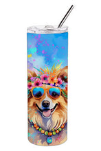 Load image into Gallery viewer, Pomeranian Hippie Dawg Stainless Steel Skinny Tumbler