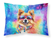 Load image into Gallery viewer, Pomeranian Hippie Dawg Standard Pillowcase – Artistic Decorative Front, White Back