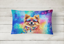Load image into Gallery viewer, Pomeranian Hippie Dawg Fabric Decorative Pillow
