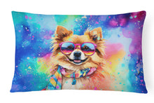 Load image into Gallery viewer, Pomeranian Hippie Dawg Fabric Decorative Pillow