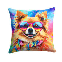 Load image into Gallery viewer, Pomeranian Hippie Dawg Throw Pillow - 14x14 Decorative Pillow – Art for Your Home &amp; Patio