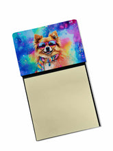 Load image into Gallery viewer, Pomeranian Hippie Dawg Sticky Note Holder- Refiilable Desk Accessory Note Pad