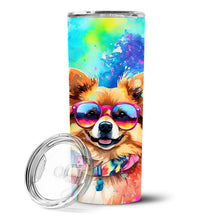 Load image into Gallery viewer, Pomeranian Hippie Dawg Stainless Steel Skinny Tumbler