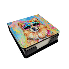 Load image into Gallery viewer, Pomeranian Hippie Dawg PU Leather Note Paper Holder