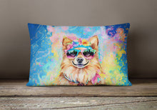 Load image into Gallery viewer, Pomeranian Hippie Dawg Fabric Decorative Pillow
