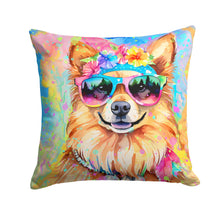 Load image into Gallery viewer, Pomeranian Hippie Dawg Throw Pillow - 14x14 Decorative Pillow – Art for Your Home &amp; Patio
