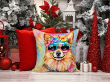 Load image into Gallery viewer, Pomeranian Hippie Dawg Fabric Decorative Pillow