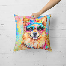 Load image into Gallery viewer, Pomeranian Hippie Dawg Fabric Decorative Pillow
