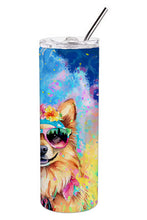 Load image into Gallery viewer, Pomeranian Hippie Dawg Stainless Steel Skinny Tumbler