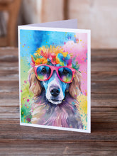 Load image into Gallery viewer, Poodle Hippie Dawg Greeting Cards - Blank Note Cards – 8-Pack of Artist-Designed Cards with Envelopes