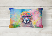 Load image into Gallery viewer, Poodle Hippie Dawg Fabric Decorative Pillow