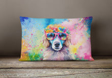 Load image into Gallery viewer, Poodle Hippie Dawg Fabric Decorative Pillow