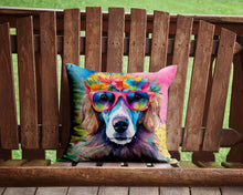 Load image into Gallery viewer, Poodle Hippie Dawg Throw Pillow - 14x14 Decorative Pillow – Art for Your Home &amp; Patio