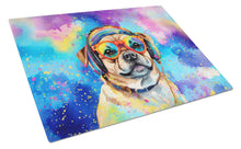 Load image into Gallery viewer, Pug Hippie Dawg Glass Cutting Boards – Durable, Decorative Kitchen Art Large