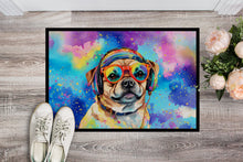 Load image into Gallery viewer, Pug Hippie Dawg Doormat - 18X27 Indoor / Outdoor Rug | Made in USA