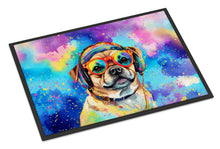 Load image into Gallery viewer, Pug Hippie Dawg Doormat - 18X27 Indoor / Outdoor Rug | Made in USA