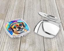 Load image into Gallery viewer, Pug Hippie Dawg Compact Mirror – Stylish Purse Mirror with Artistic Covers