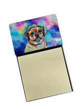Load image into Gallery viewer, Pug Hippie Dawg Sticky Note Holder- Refiilable Desk Accessory Note Pad