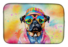 Load image into Gallery viewer, Pug Hippie Dawg Dish Drying Mat