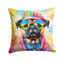 Load image into Gallery viewer, Pug Hippie Dawg Throw Pillow - 14x14 Decorative Pillow – Art for Your Home &amp; Patio