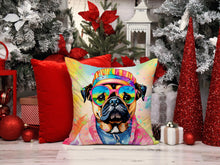 Load image into Gallery viewer, Pug Hippie Dawg Fabric Decorative Pillow