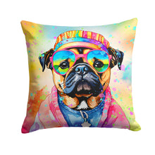 Load image into Gallery viewer, Pug Hippie Dawg Fabric Decorative Pillow