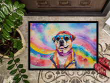 Load image into Gallery viewer, Pug Hippie Dawg Doormat - 24x36 Decorative Floor Mat – Indoor/Outdoor Rug with Artistic Flair