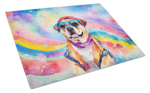 Load image into Gallery viewer, Pug Hippie Dawg Glass Cutting Boards – Durable, Decorative Kitchen Art Large