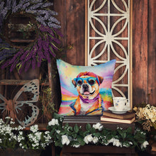 Load image into Gallery viewer, Pug Hippie Dawg Throw Pillow - 14x14 Decorative Pillow – Art for Your Home &amp; Patio