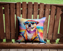 Load image into Gallery viewer, Pug Hippie Dawg Throw Pillow - 14x14 Decorative Pillow – Art for Your Home &amp; Patio