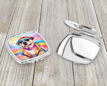 Load image into Gallery viewer, Pug Hippie Dawg Compact Mirror – Stylish Purse Mirror with Artistic Covers