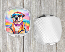 Load image into Gallery viewer, Pug Hippie Dawg Compact Mirror – Stylish Purse Mirror with Artistic Covers