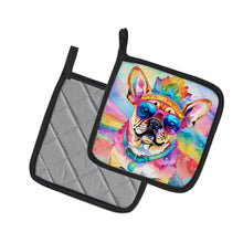 Load image into Gallery viewer, Pug Hippie Dawg Pot Holders - Set of 2 Decorative Kitchen Helpers | Made in the USA