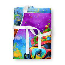 Load image into Gallery viewer, Rottweiler Hippie Dawg Apron – Artist-Designed Kitchen, BBQ &amp; Craft Apron
